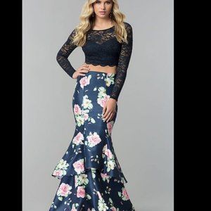 Sequin Heart Lace-Top 2 Piece Mermaid Dress 11